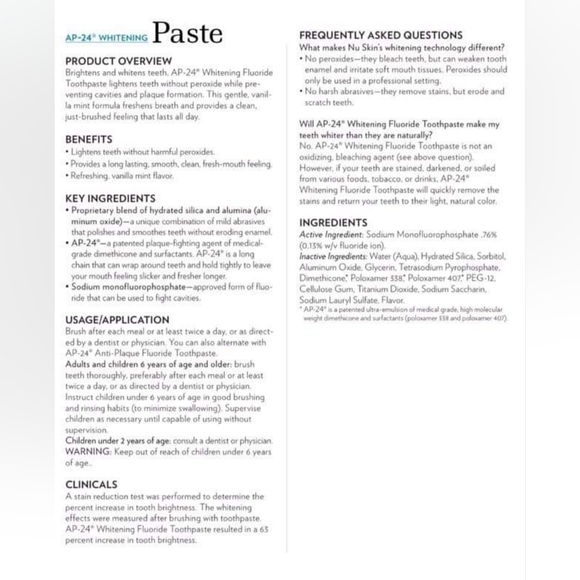 NuSkin AP 24 Whitening Toothpaste Bundle of 2 - Picture 5 of 5